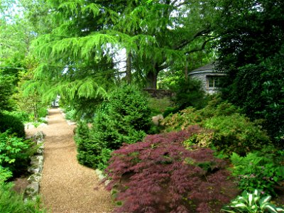 Garden path, at the Knoxville Botanical Garden, Knoxville, Tennessee, USA.