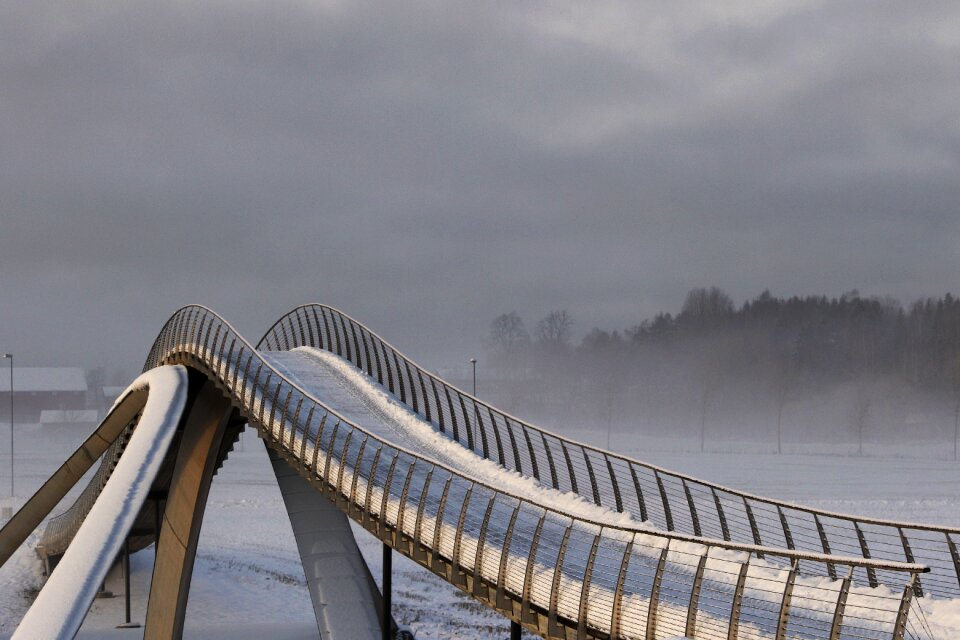 Landmark landscape gray bridge