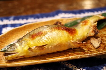 Food grilled fish cuisine photo
