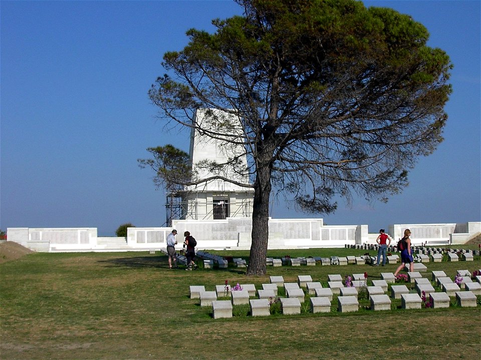 Photograph of The Australian memorial and cemetery at Lone Pine, Gallipoli.