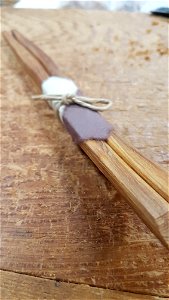 Handmade chopsticks of Sugi Cryptomeria japonica wood, Yakushima, Japan