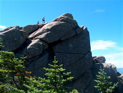 Summit of Mount Liberty, New Hampshire.  Photo by Ken Gallager, July 21, 2005.