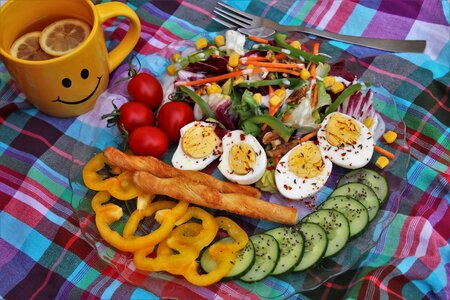 Colorful healthy eating
