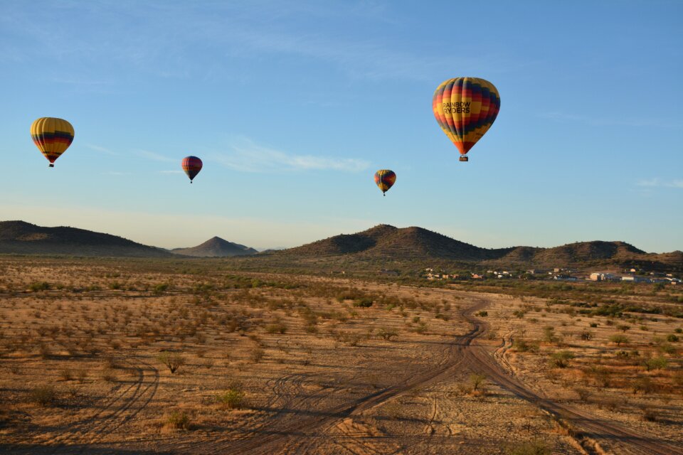 Arizona balloon brown sunrise