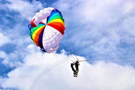 Parachute sky colors photo