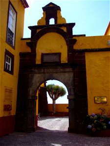 The entrance gate to São Tiago fortress in Funchal