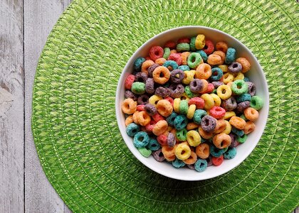 Breakfast breakfast-cereal rainbow photo