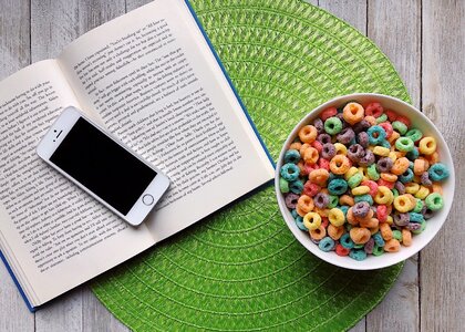 Breakfast fruit loops rainbow