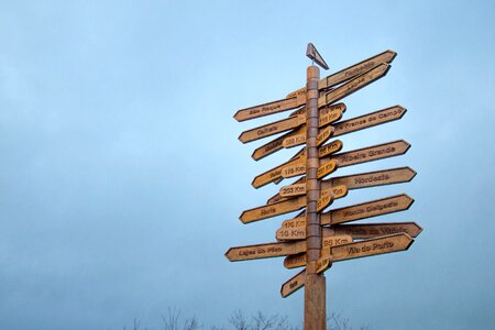 Traveling right direction arrows photo