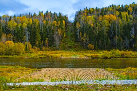 Landscape lake water