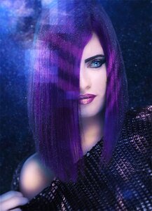 Girl photomontage make-up