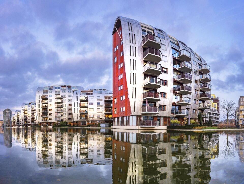 Modern city building