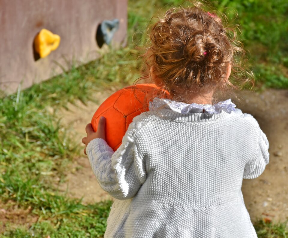 Girl childhood happy