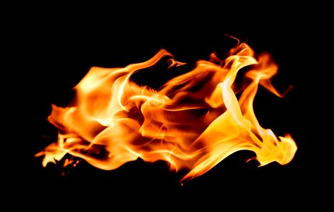 Hot flame burn photo
