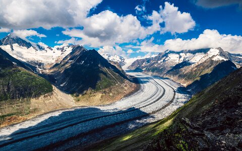 Glacier switzerland panorama photo