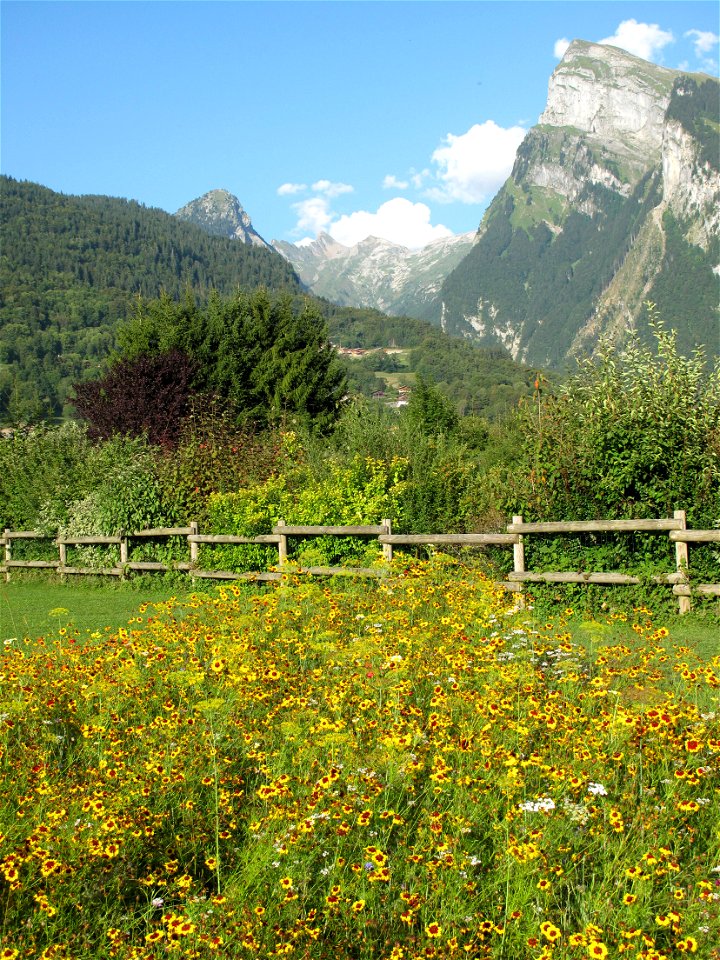 The Criou peak seen from Samoëns (Haute-Savoie, France).