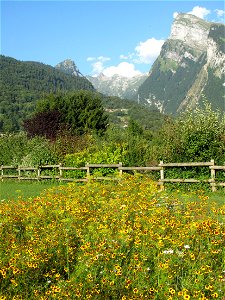 The Criou peak seen from Samoëns (Haute-Savoie, France).