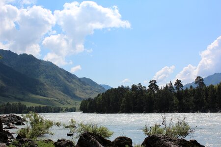 Mountain altai nature landscape photo