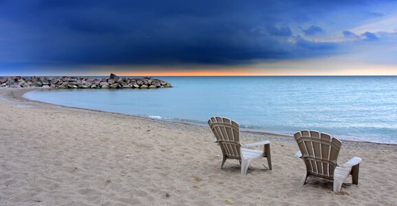 Toronto beach chairs photo