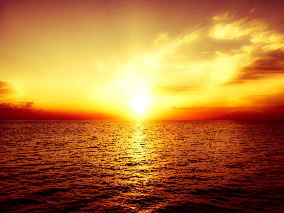 Lake ocean sky