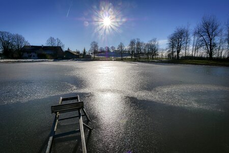 Frozen nature landscape