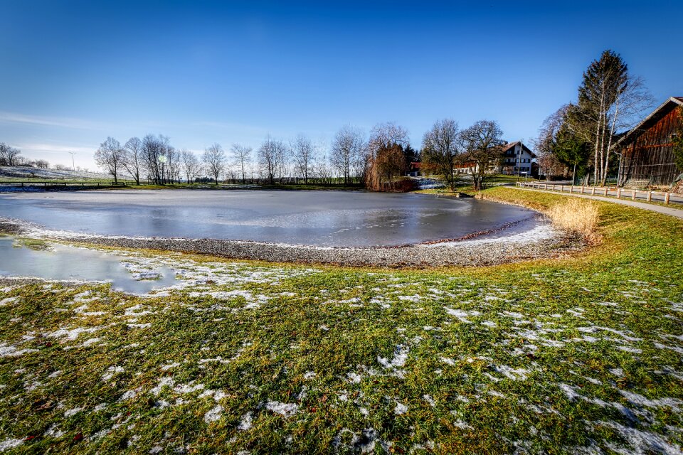 Frozen nature landscape