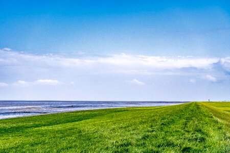 Wadden sea dike road bicycle tour