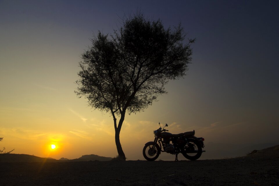 Bullet motorcycle orange