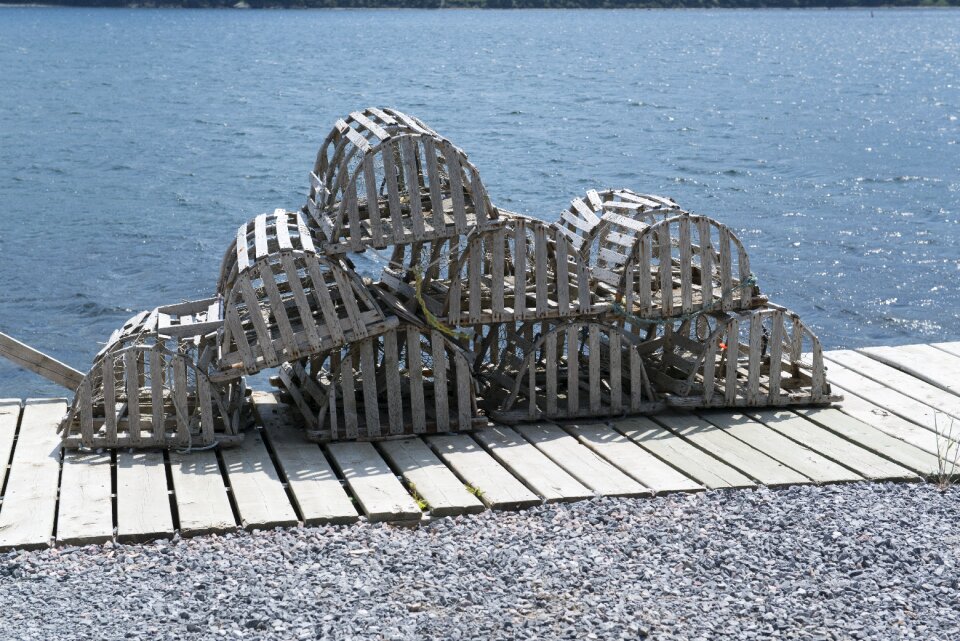 Lobster traps sea photo