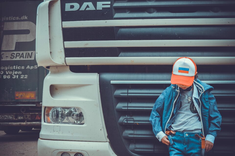 Truck transport baby