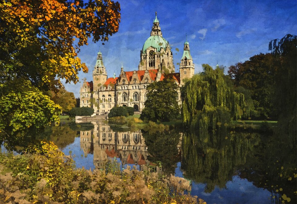 Landmark water reflection