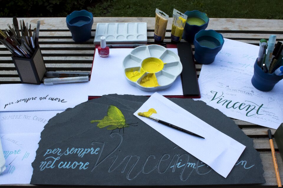 Font typography hand lettering
