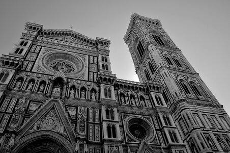 Building the cathedral black and white
