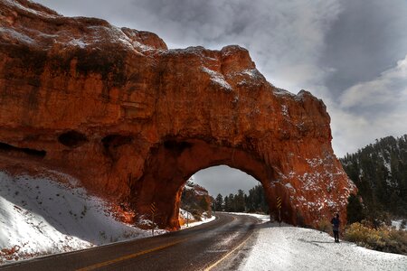 Street arch stone red national park bryce canyon