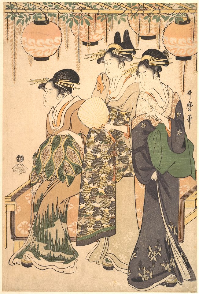 藤棚下の遊女たち