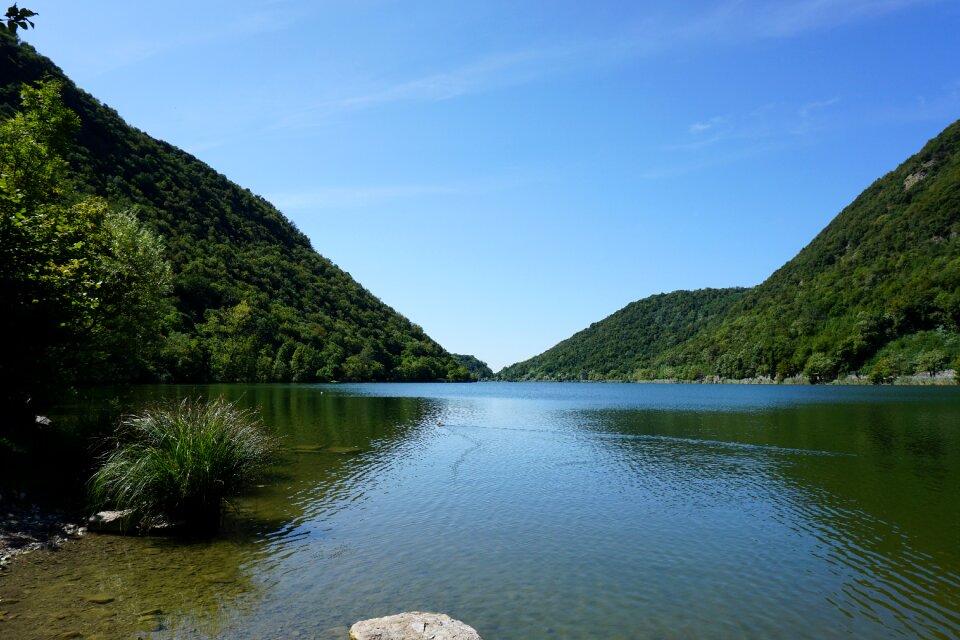 Lake mountains green