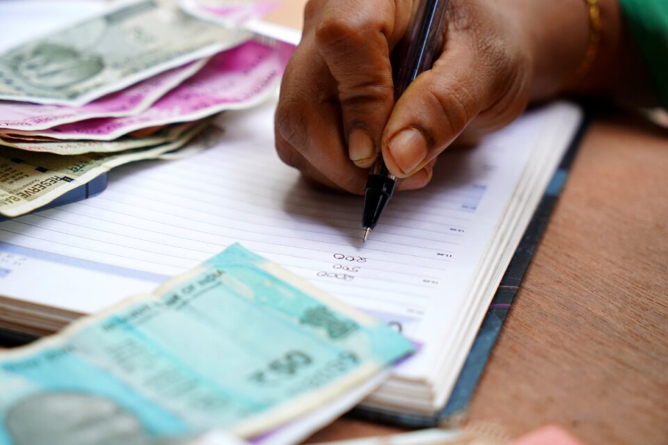 Indian currency giving letter - document