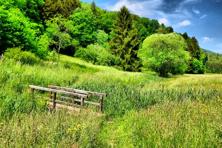 Blue sky landscape photo