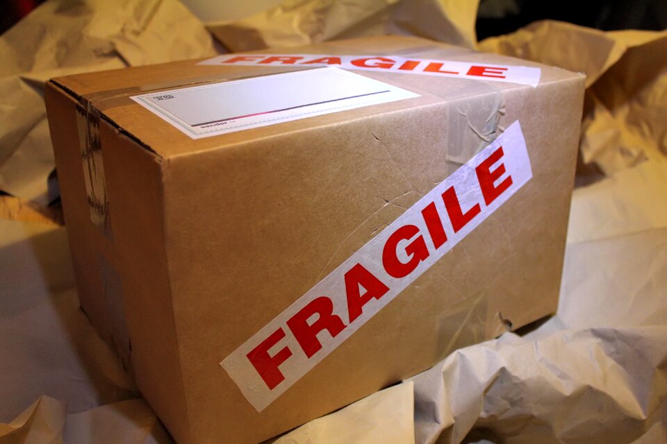 Cardboard brown package