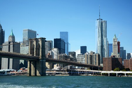 Cityscape manhattan brooklyn bridge photo