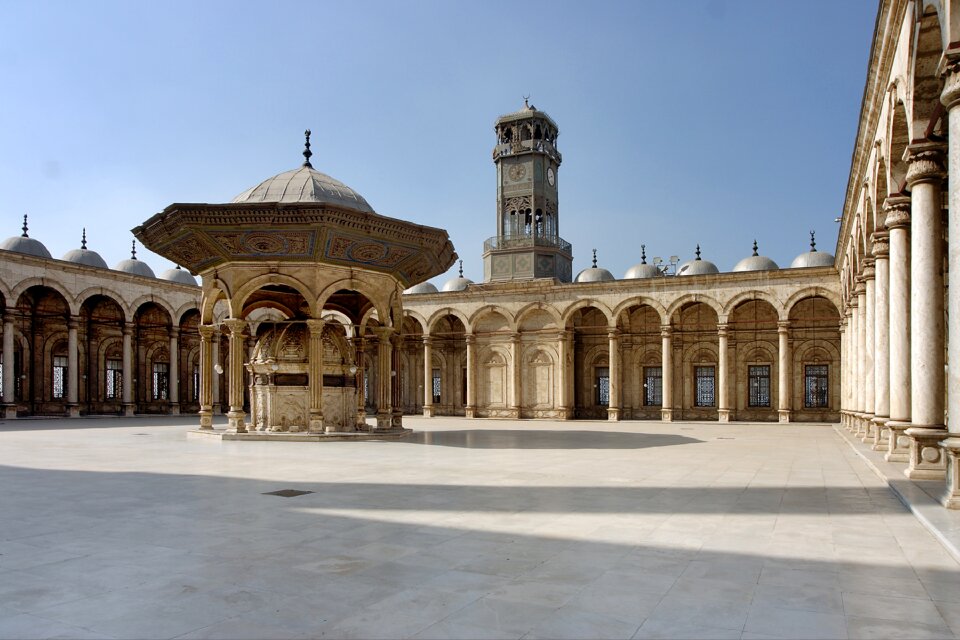 Alabaster mosque courtyard architecture