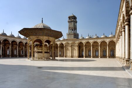 Alabaster mosque courtyard architecture
