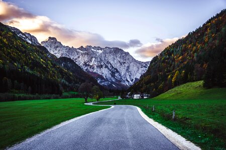 Road mountains valley