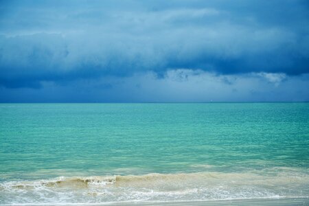 Blue green beach photo