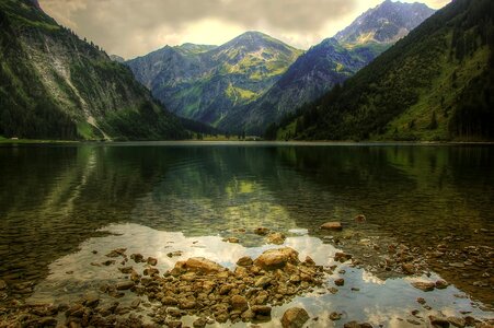 Lake idyllic idyll photo