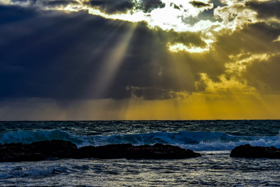 Nature evening ocean