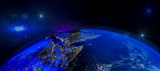 3d render planet world