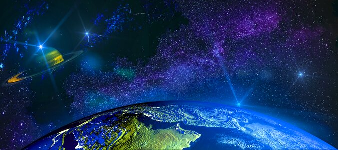 3d render planet world