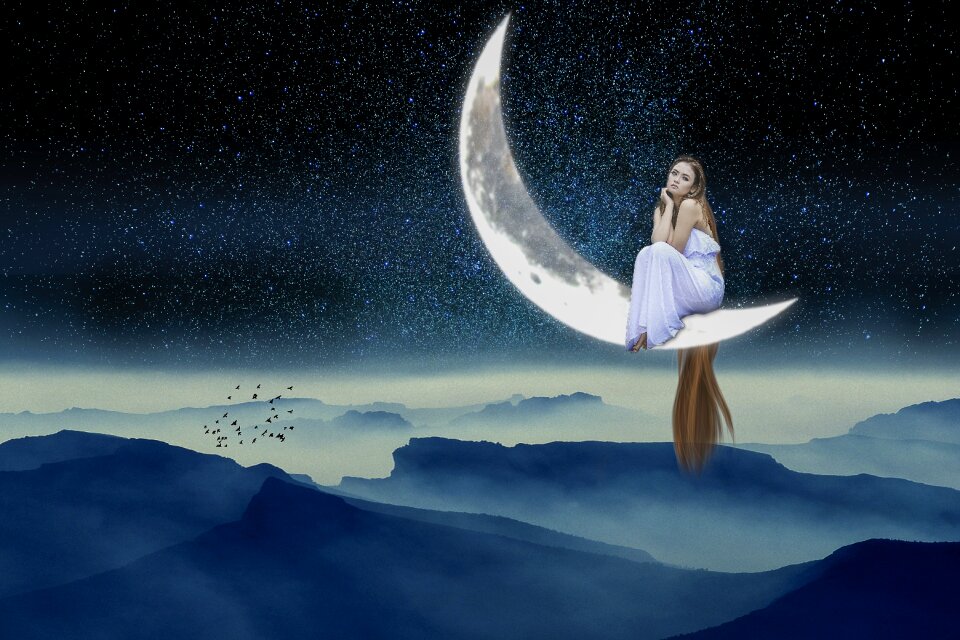 Mountain stars birds