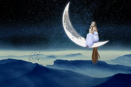 Mountain stars birds
